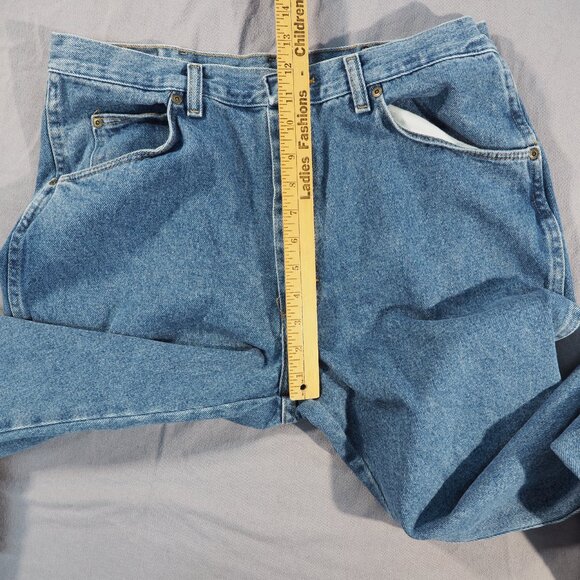 Wrangler Pro Jeans Mens 33x32 Blue Denim Cowboy Work Gorpcore Minimalist - Picture 5 of 9